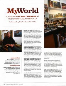 American Legacy Fine Arts presents Michael Obermeyer featured in Southwest Art Magazine, May 2012 issue.
