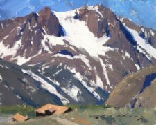 American Legacy Fine Arts presents "Spring Snow on Carson Peak; June Lake" a painting by Jeremy Lipking.