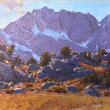 American Legacy Fine Arts presents "Along the Mono Pass Trail; Sierra Nevada Range, Near Bishop California" a painting by Jean LeGassick.