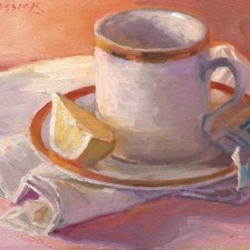 American Legacy Fine Arts presents "Tea with Lemon" a painting by Jean LeGassick.