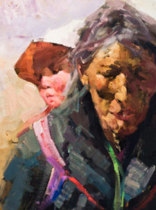 American Legacy Fine Arts presents "Pilgramage" a painting by Jove Wang.