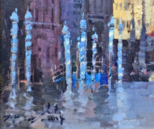 American Legacy Fine Arts presents "Hidden Canals, Venice" a painting by Jove Wang.