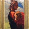 American Legacy Fine Arts presents "Tibetan Shepherdess" a painting by Jove Wang.