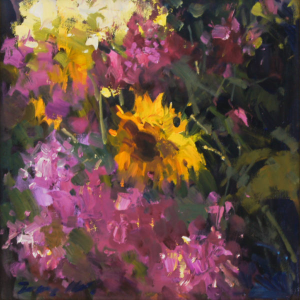 American Legacy Fine Arts presents "Jove's Summer Garden" a painting by Jove Wang.