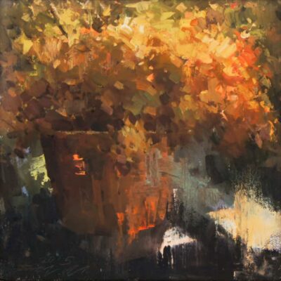 American Legacy Fine Arts presents "Autumn Season" a painting by Jove Wang.