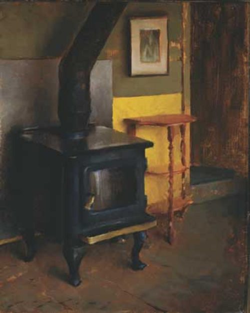 Interior with Stove; The Artist’s Cabin Studio » American Legacy Fine Arts