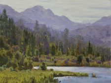 American Legacy Fine Arts presents "Lilly Lake Afternoon Light" a painting by Jean LeGassick.