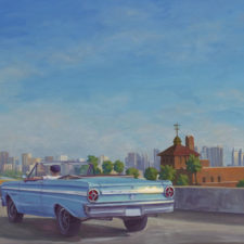 American Legacy Fine Arts presents "Ford Falcon" a painting by Tony Peters.