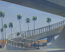 American Legacy Fine Arts presents "Pedestrian Walkway, PCH" a painting by Tony Peters.