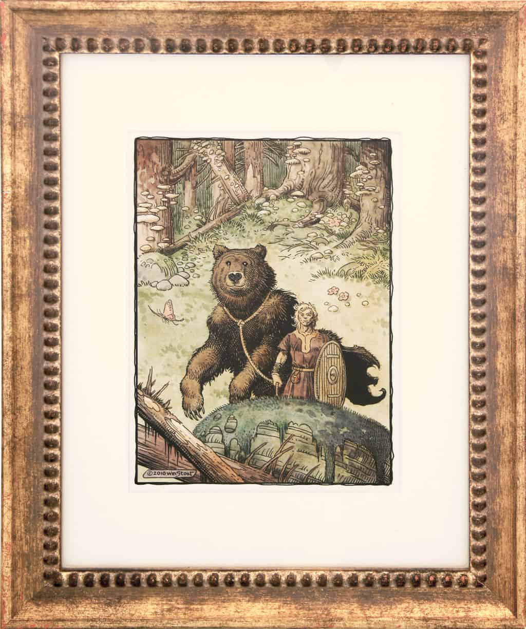 American Legacy Fine Arts presents "Siegfried and the Bear" a painting by William Stout.