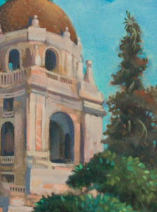 American Legacy Fine Arts presents "Pasadena City Hall" a painting by William Stout.