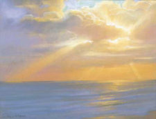 American Legacy Fine Arts presents "Autumn Sunset at Malibu" a painting by Peter Adams.