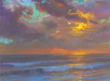 American Legacy Fine Arts presents "Evening Storm" a painting by Peter Adams.