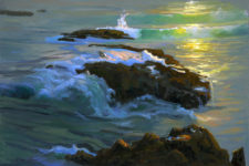 American Legacy Fine Arts presents "Summer Light at Woods Cove" a painting by Peter Adams.