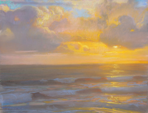 American Legacy Fine Arts presents "Golden Horizon" a painting by Peter Adams.