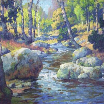 American Legacy Fine Arts presents "The Brook" a painting by Maurice Braun (1877-1941).