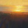 American Legacy Fine Arts presents Late Afternoon Glare Over the Headlands, Mendocino California a painting by Peter Adams with detail.