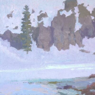 American Legacy Fine Arts presents "Voice of Many Waters III ; Mt. Shasta, CA" a painting by Daniel W. Pinkham.