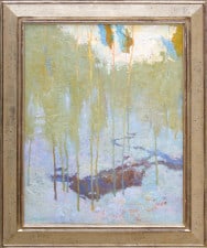 American Legacy Fine Arts presents "Snow Poem, 4" a painting by Daniel W. Pinkham.