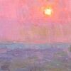American Legacy Fine Arts presents "Sunset over the Pacific Ocean from Monterey Park" a painting by Eric Merrell.