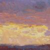 American Legacy Fine Arts presents "Cloudy Sunset over the Pacific Ocean from Monterey Park" a painting by Eric Merrell