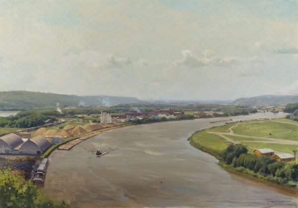 American Legacy Fine Arts presents "Monday on the Mississippi" a painting by Joseph Paquet.