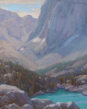 American Legacy Fine Arts presents "High Above Fifth Lake" a painting by Jean LeGassick.