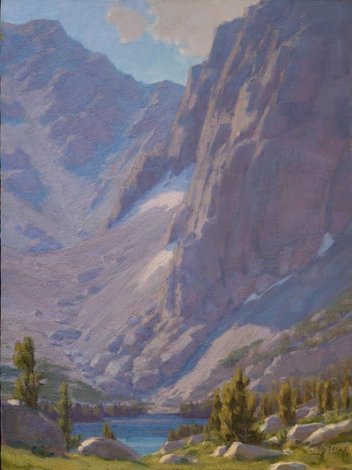 American Legacy Fine Arts presents "Vertical Rise Above Third Lake" a painting by Jean LeGassick.