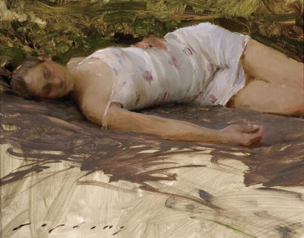 American Legacy Fine Arts presents "Delphine" a painting by Jeremy Lipking.