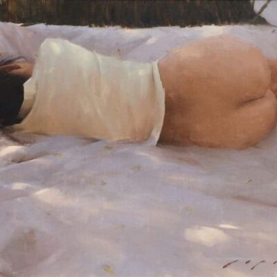 American Legacy Fine Arts presents "Reclining Nude" a painting by Jeremy Lipking.
