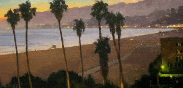 American Legacy Fine Arts presents "Coast Twilight" a painting by Michael Obermeyer.