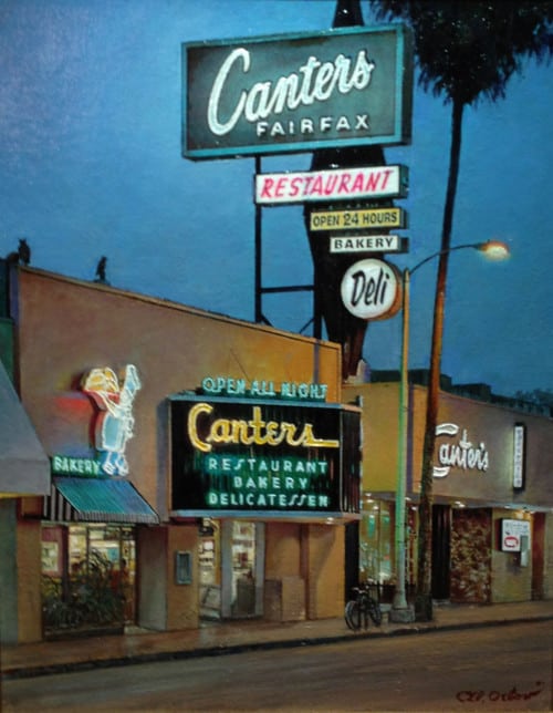 American Legacy Fine Arts presents "Canter's, Fairfax" a painting by Alexander V. Orlov.