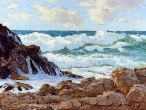 American Legacy Fine Arts presents "A Blustery Day, Palos Verdes" a painting by Stephen Mirich.