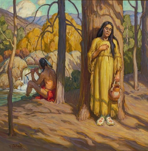 American Legacy Fine Arts presents "Woodland Flute" a painting by Tim Solliday.