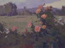 American Legacy Fine Arts presents "Evening Roses in Los Angeles" a painting by Alexey Steele.