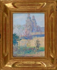American Legacy Fine Arts presents "Study for Cathedral at Tours, circa 1916" a painting by Guy Rose (1867-1925).