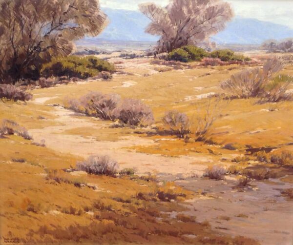 American Legacy Fine Arts presents "Desert Pattern" a painting by Sam Hyde Harris (1889-1977).