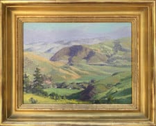 American Legacy Fine Arts presents "Pinecones for Joseph; Velvet Hills , Cambria" a painting by Joseph Paquet.