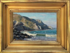 American Legacy Fine Arts presents "Crisp Day, Shark Harbor",a painting by Joseph Paquet.