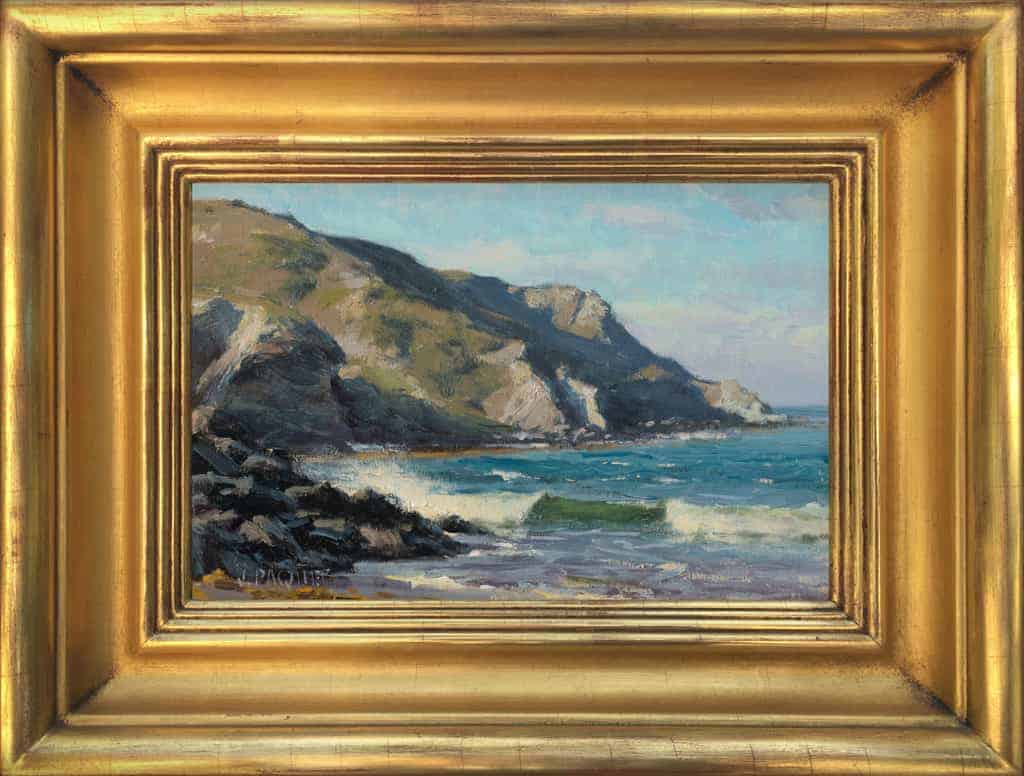 American Legacy Fine Arts presents "Crisp Day, Shark Harbor",a painting by Joseph Paquet.