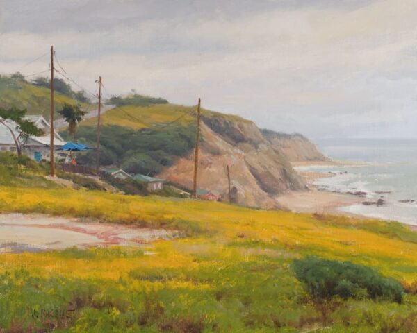 American Legacy Fine Arts presents "Flowers Above the Cove" a painting by Joseph Paquet.