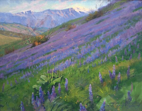 American Legacy Fine Arts presents "Purple Wonder" a painting by Alexey Steele.