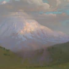 American Legacy Fine Arts presents "Evening Breeze; Mt. Shasta" a painting by Peter Adams.