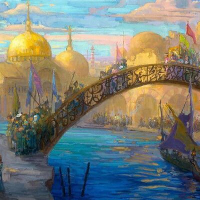 American Legacy Fine Arts presents "Carnivale" a painting by Peter Adams.