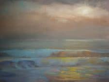 American Legacy Fine Arts presents "Hidden Light from St. Malo Beach" a painting by Peter Adams.