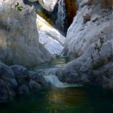 American Legacy Fine Arts presents "Pools Above Sturtevant Falls; San Gabriel Mountains" a painting by Peter Adams.