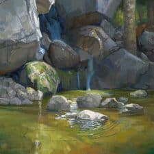 American Legacy Fine Arts presents "San Gabriel Pool" a painting by Peter Adams.