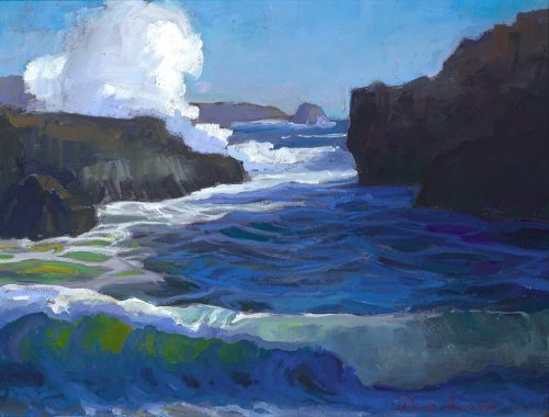 American Legacy Fine Arts presents "Pirate Cove, Pt. Lobos, Carmel" a painting by Peter Adams.