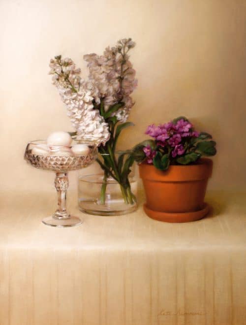American Legacy Fine Arts presents "Wall Flowers" a painting by Kate Sammons.