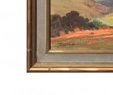American Legacy Fine Arts presents "Untitled (California Landscape with Oaks and Poppies)" a painting by George Sanders Bickerstaff.